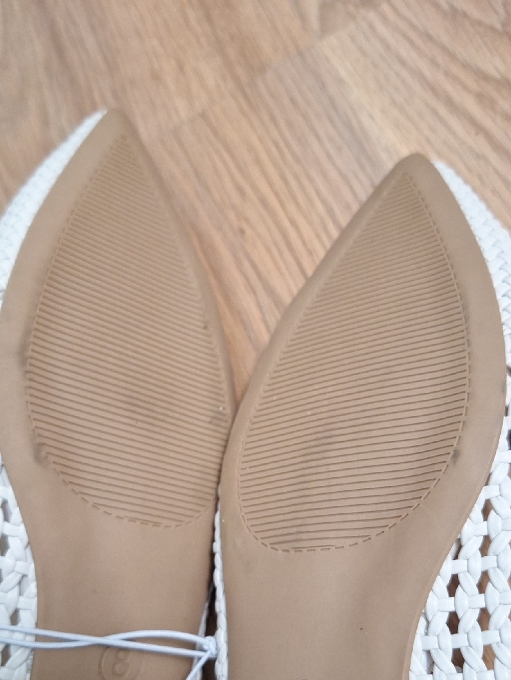 Falls Creek Woven Pointed-Toe Flats in Cream - Picture 8 of 11